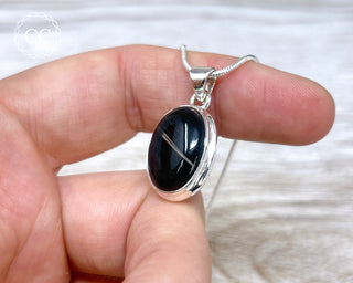 Midnight Lace Obsidian Silver Necklace #1
