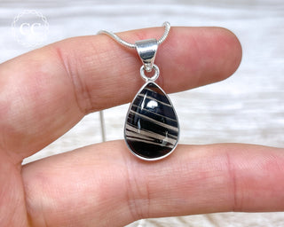 Midnight Lace Obsidian Silver Necklace #2