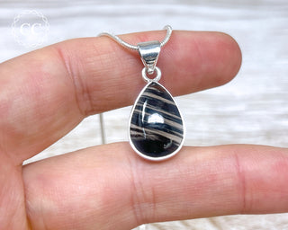 Midnight Lace Obsidian Silver Necklace #2