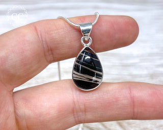 Midnight Lace Obsidian Silver Necklace #2