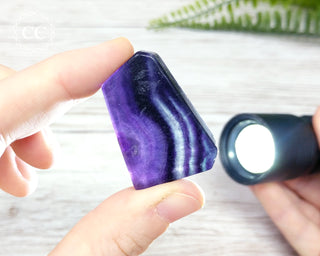 Rainbow Fluorite Slice
