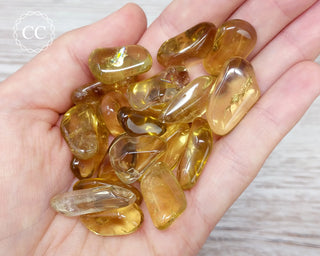 Natural Citrine Tumble - Unheated