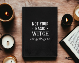 Not Your Basic Witch Black Velvet Notebook