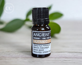 Nutmeg Essential Oil on a table