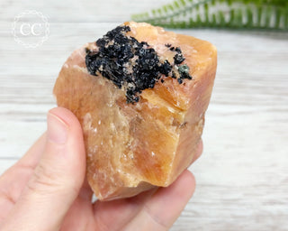 Orange Calcite & Phlogopite Mica Specimen #2