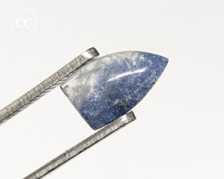 Dumortierite in Quartz Cabochon #4