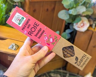 Palo Santo & Rose Incense Sticks in box