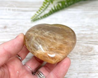 Peach Moonstone Heart #5