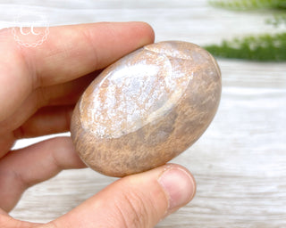 Peach Moonstone Chunky Palm Stone #1