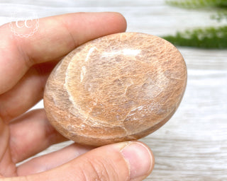 Peach Moonstone Chunky Palm Stone #5