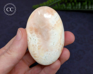 Peach Stilbite Palmstone #8