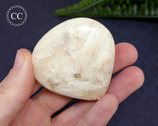 Peach Stilbite Teardrop Palmstone #13