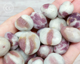Pink Tourmaline in Feldspar Tumbled Crystal