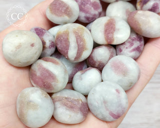 Pink Tourmaline in Feldspar Tumbled Crystal