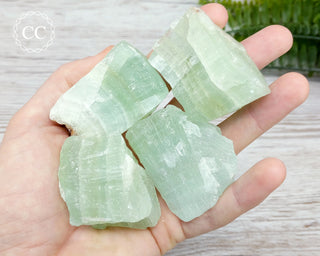 Pistachio Calcite Raw Crystal