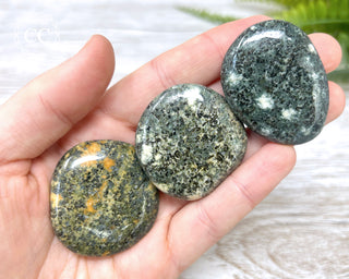 Preseli Bluestone Palm Stones in hand