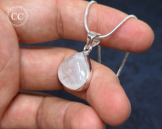 Rainbow Moonstone Silver Necklace #5