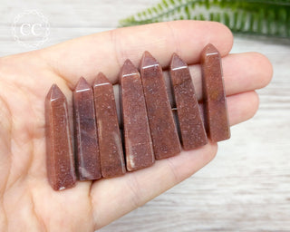 Red Aventurine Mini Obelisks in hand