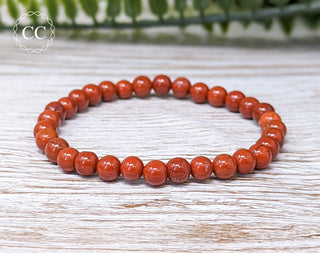 Red Jasper 6mm Beaded Bracelet