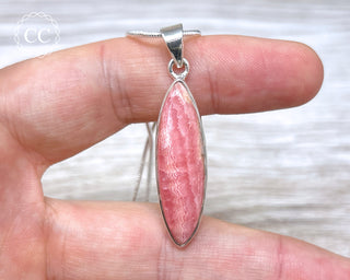 Rhodochrosite Silver Necklace #1
