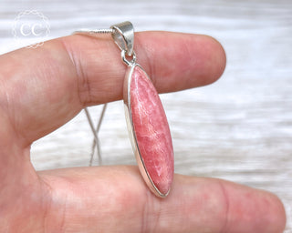 Rhodochrosite Silver Necklace #1