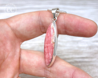 Rhodochrosite Silver Necklace #1