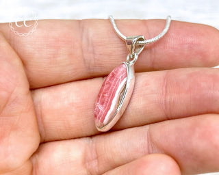 Rhodochrosite Silver Necklace #4