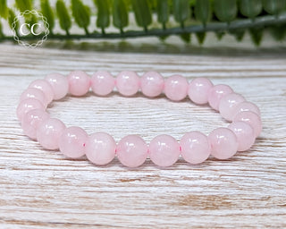 Rose Quartz 8mm Beaded Bracelet