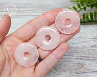 Rose Quartz Donut Necklace