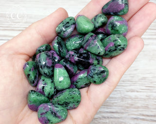 Ruby in Zoisite Small Tumbled Crystal