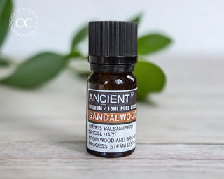 Sandalwood Essential Oil on a table