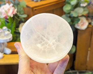 Satin Spar (Selenite) Bowl Round
