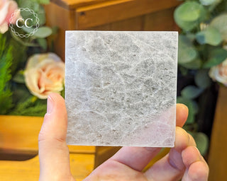 Satin Spar (Selenite) Square Charging Plate