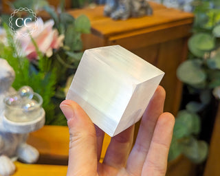 Satin Spar (Selenite) Cube