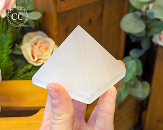 Satin Spar (Selenite) Pyramid