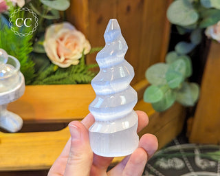 Satin Spar (Selenite) Unicorn Horn