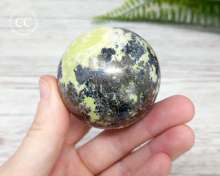 Serpentine with Pyrite Sphere #4