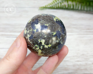 Serpentine with Pyrite Sphere #4
