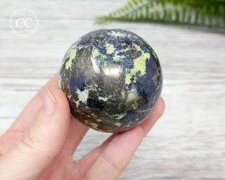 Serpentine with Pyrite Sphere #4
