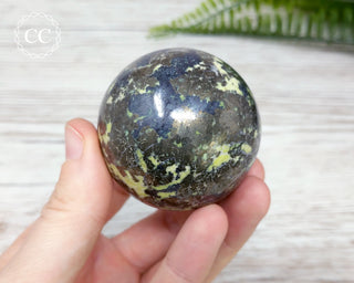 Serpentine with Pyrite Sphere #4