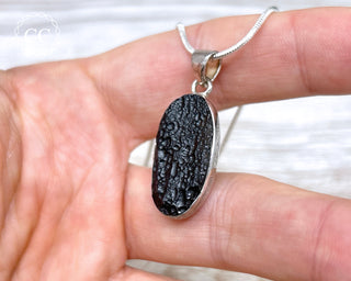 Tektite Silver Necklace #1