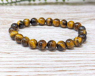 Tiger's Eye 8mm Beaded Bracelet