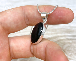 Whitby Jet Silver Necklace #4