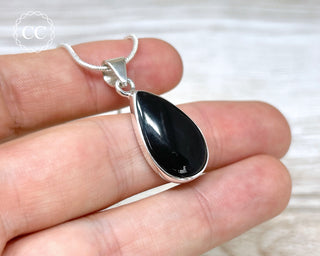 Whitby Jet Silver Necklace #1