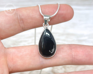 Whitby Jet Silver Necklace #1