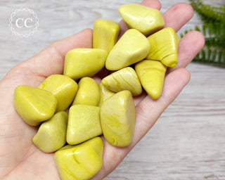 Yellow Serpentine Tumbled Crystal