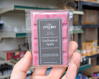 Enchanted Apple wax melt bar in hand