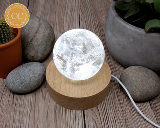 Light up Wooden Base Stand - 10cm