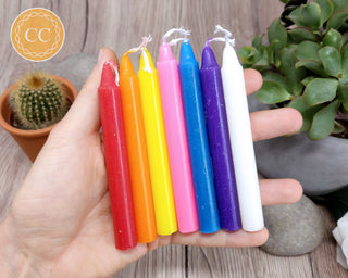 Chakra Spell Candle Set in hand