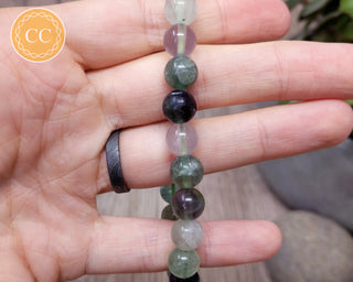 Fluorite 8mm Beaded Bracelet